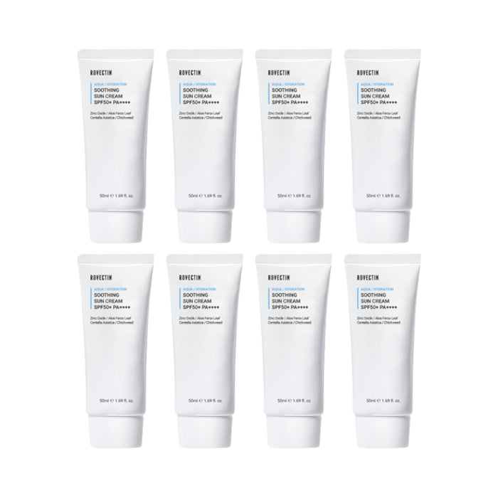 Wholesale ROVECTIN - Aqua Soothing Sun Cream SPF50+ PA++++ New Version of Skin Essentials Aqua Soothing UV Protector - 50ml 8ea Set | Carsha