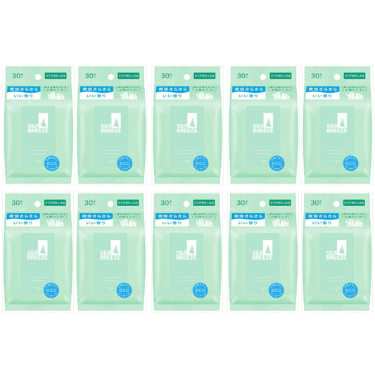 Wholesale Shiseido - Sea Breeze Face & Body Ice Sheet - 30 sheets - Clear Botanical 10ea Set | Carsha