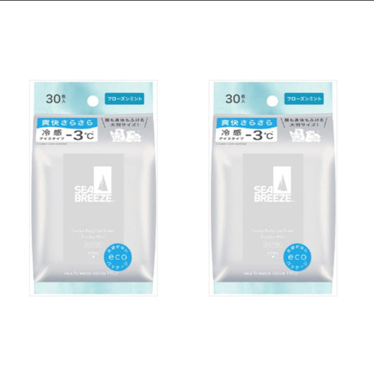 Shiseido - Sea Breeze Face & Body Ice Sheet - 30 sheets - Frozen Mint (2ea) Set