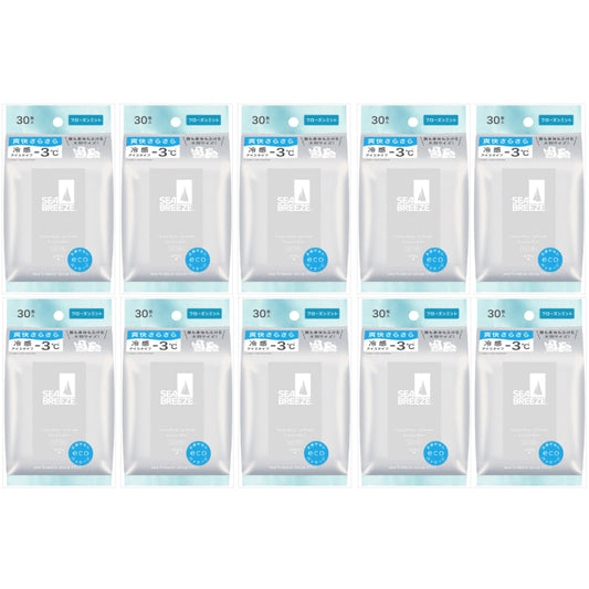 Shiseido - Sea Breeze Face & Body Ice Sheet - 30 sheets - Frozen Mint (10ea) Set
