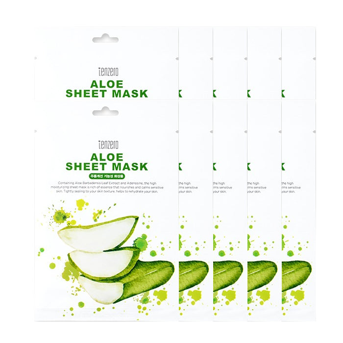 Wholesale tenzero - Aloe Sheet Mask - 10ea Set | Carsha
