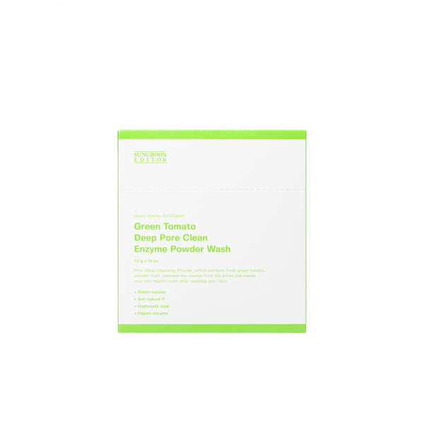 Wholesale SUNGBOON EDITOR - Green Tomato Deep Pore Clean Enzyme Powder Wash - 1.5g*10ea | Carsha