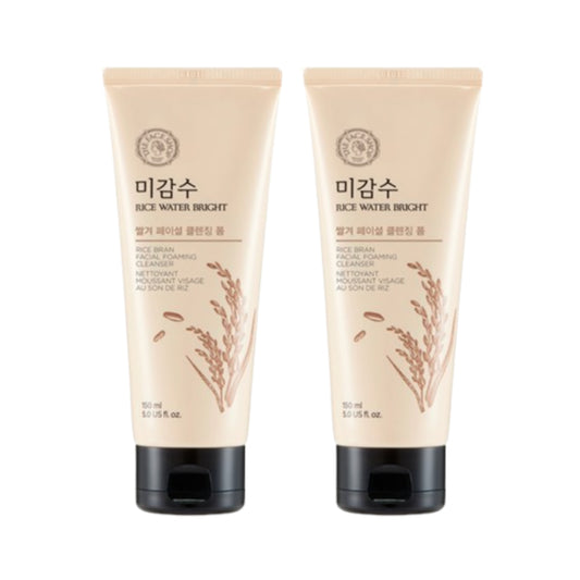 THE FACE SHOP - Rice Water Bright Rice Bran Facial Foaming Cleanser - 150ml (2ea) Set