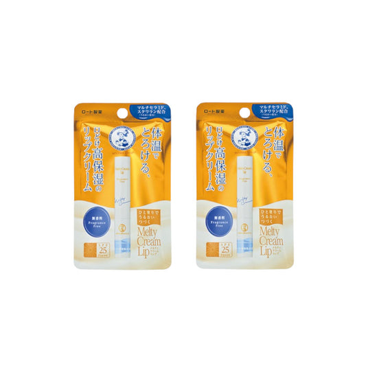 Wholesale Rohto Mentholatum - Melty Cream Lip SPF25/PA+++ - Fragrance Free 2ea Set | Carsha