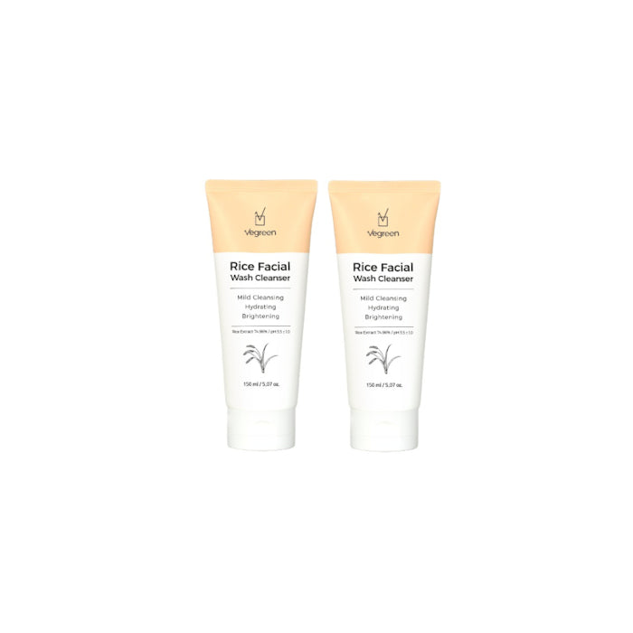 Wholesale VEGREEN - Rice Facial Wash Cleanser - 150ml 2ea Set | Carsha