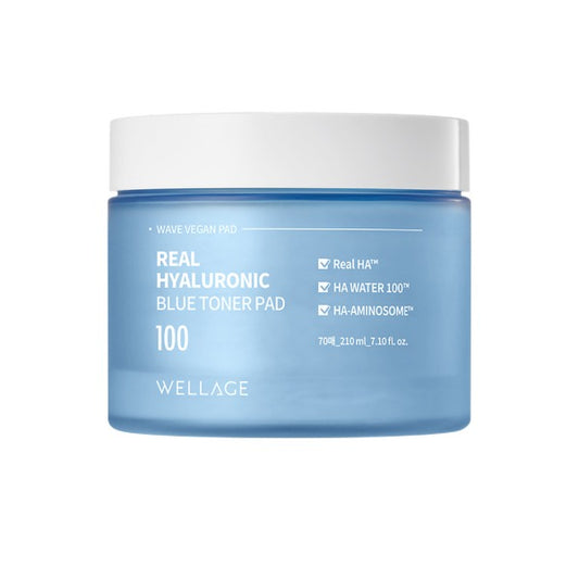 Wholesale Deal Wellage - Real Hyaluronic Blue Toner Pad - 210ml/70ea | Carsha