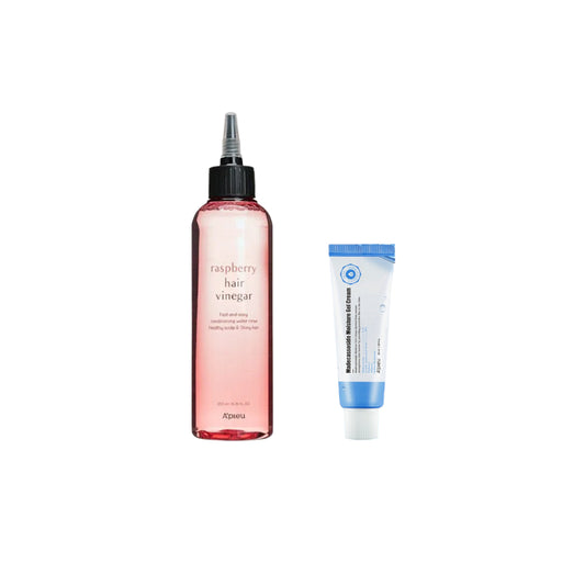 A'PIEU - Raspberry Hair Vinegar - 200ml X A'PIEU - Madecassoside Moisture Gel Cream - 50ml