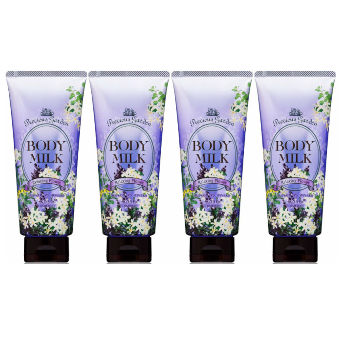 Kose - Precious Garden Body Milk - Relaxing Flower - 200g (4ea) Set