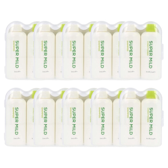 Shiseido - Super Mild Shampoo & Conditioner Mini Size Set - 50ml X 2 (10ea) Set